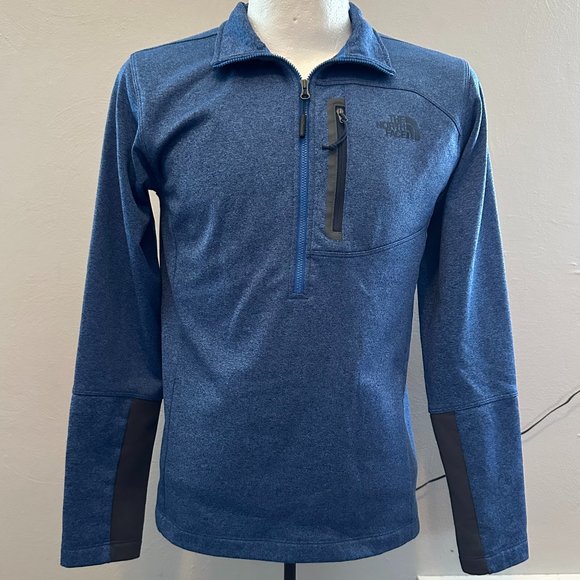 The North Face Men's Canyonlands Tall Fleece Half Zip Pullover Blue Size Small - Picture 2 of 16